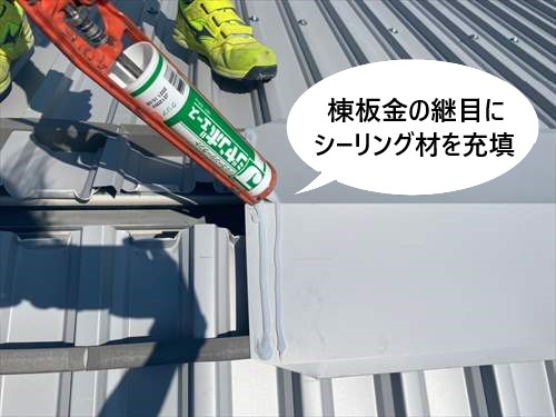 シーリング　ジャンボエース　棟板金